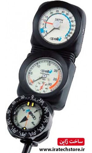 کنسول غواصی سه تایی (سه قلو) گیج فشار + گیج عمق سنج + قطب نما مدل AG-112 Cobra Nrx